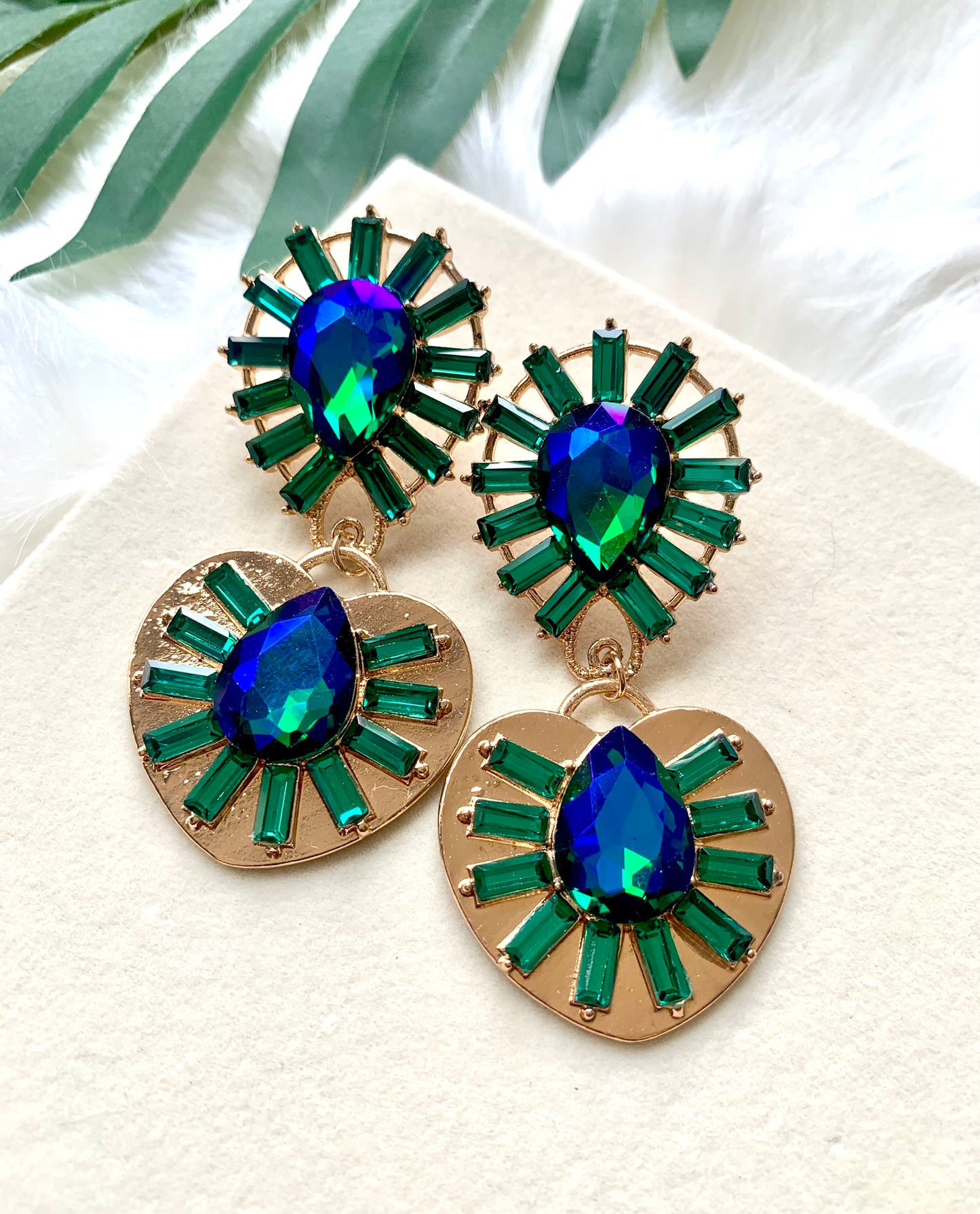 Heart's Ablaze - Green/Blue